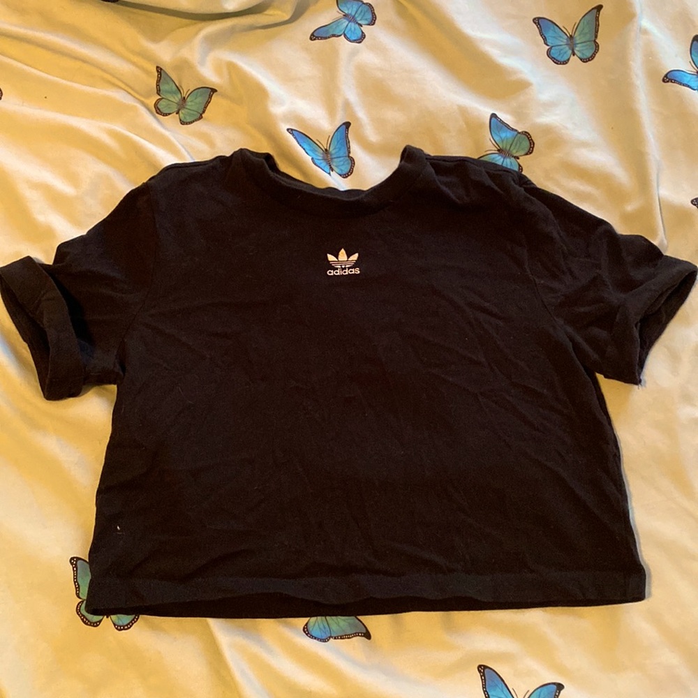 Black Adidas crop top